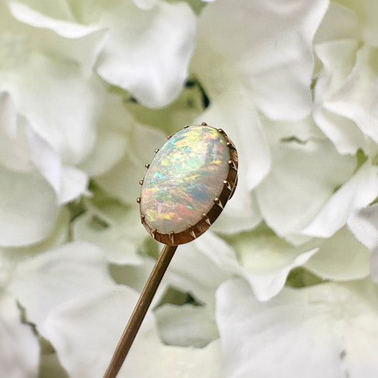 18ct gold opal oval pendant necklace victorian antique