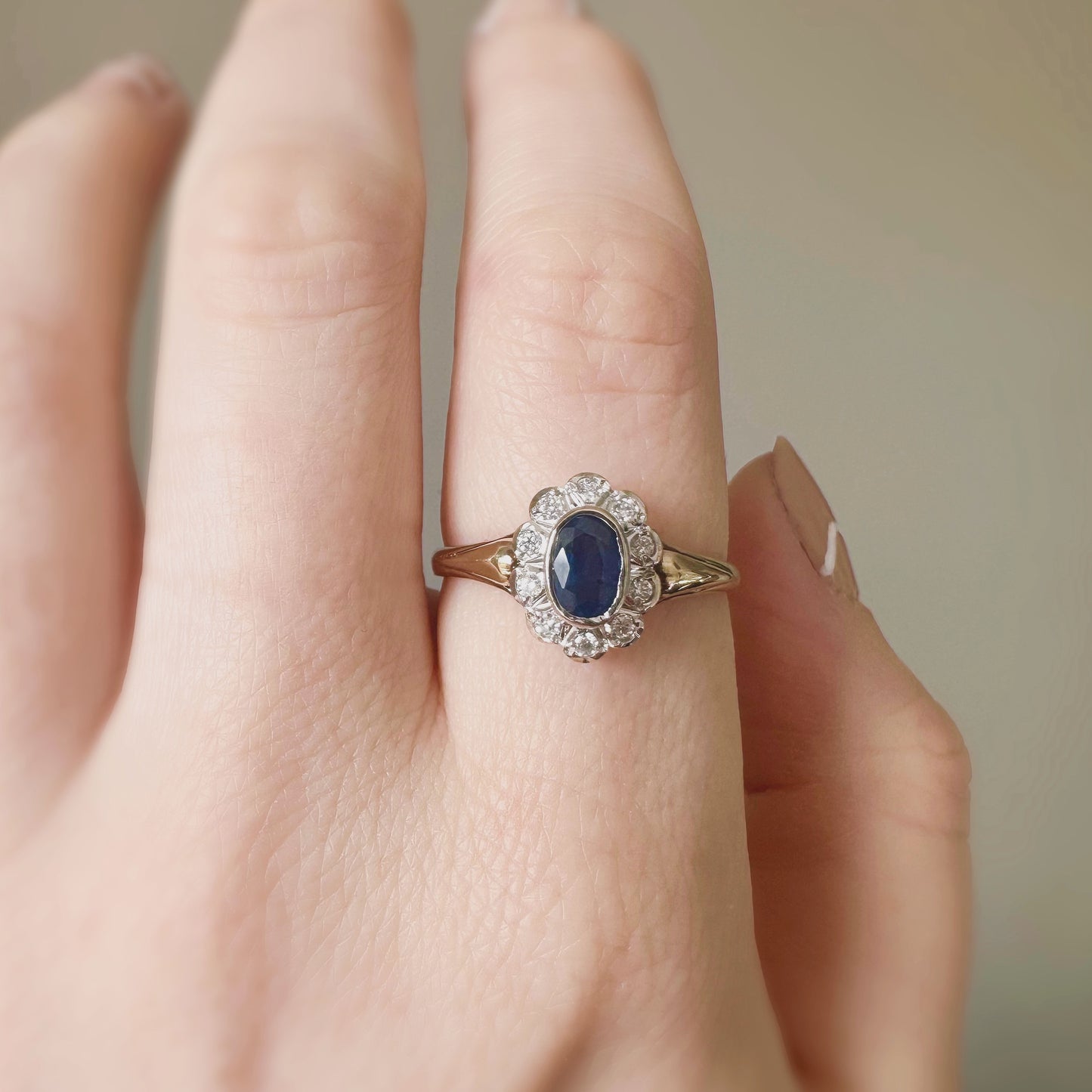 Nancy Diamond and Sapphire Ring