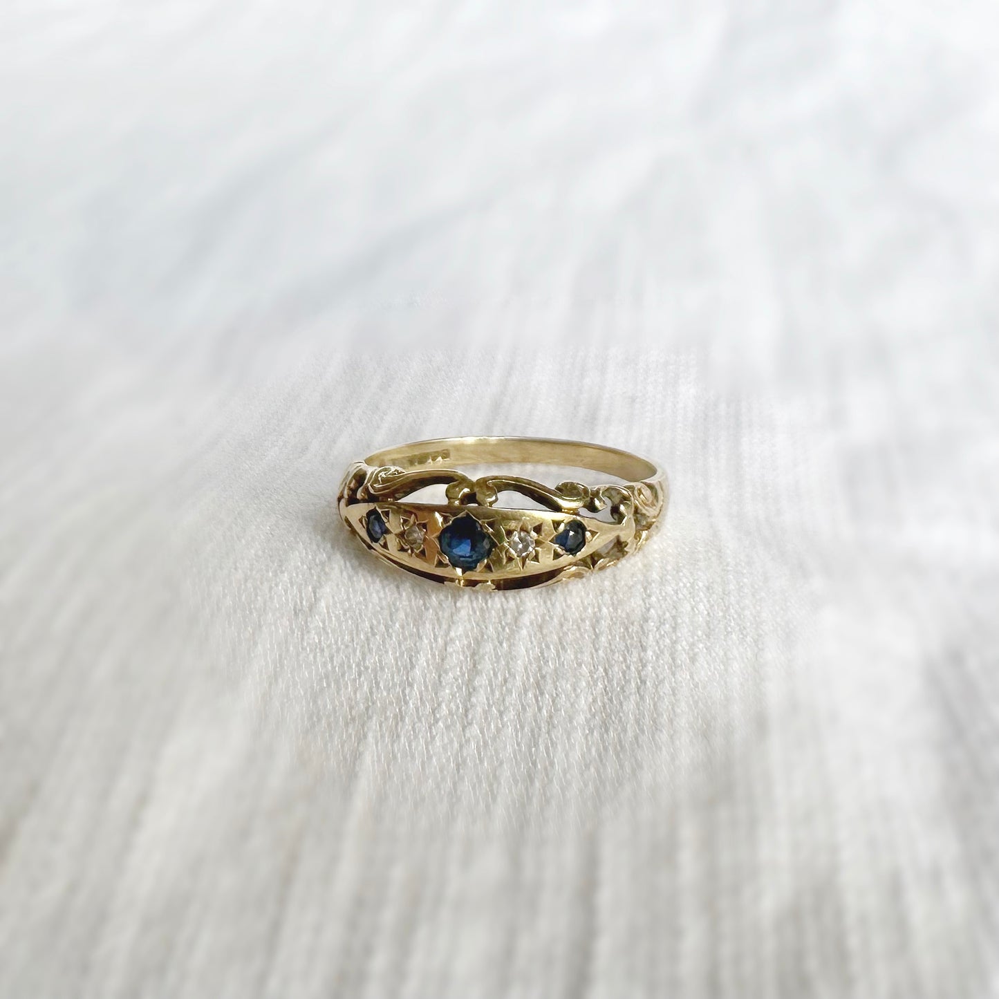 Meredith Sapphire and Diamond Ring