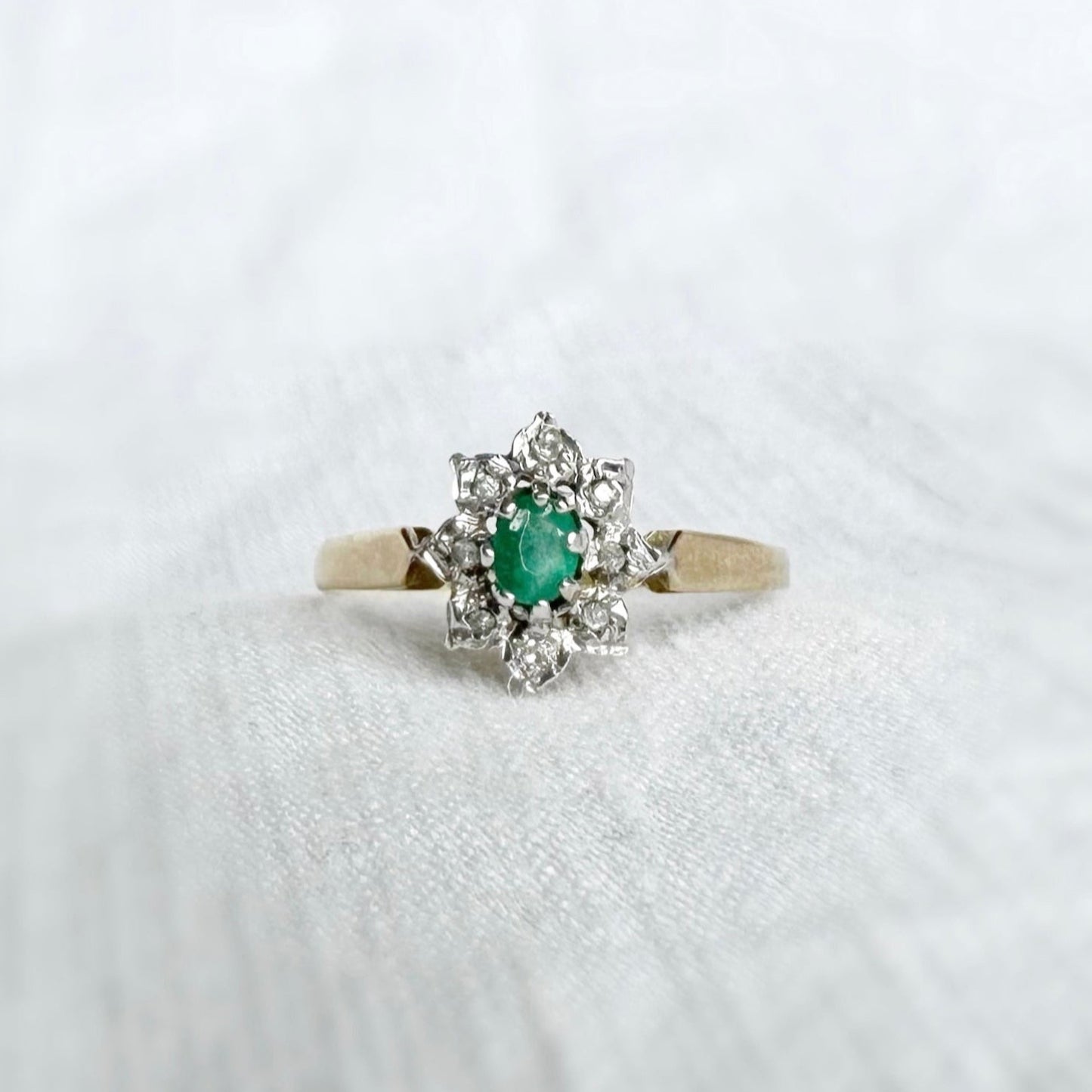 Margot Emerald and Diamond Ring
