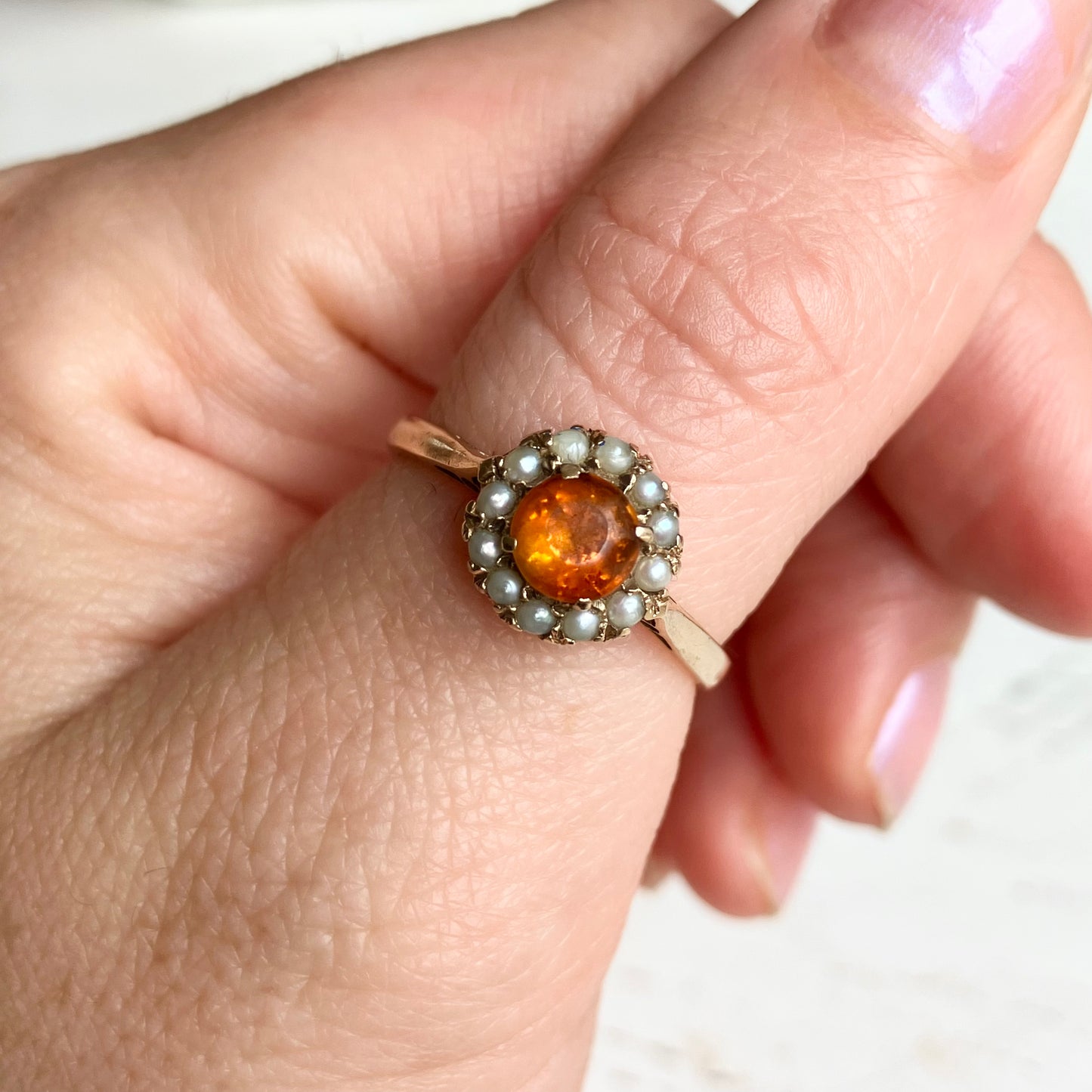 Marni Citrine and Pearl Ring