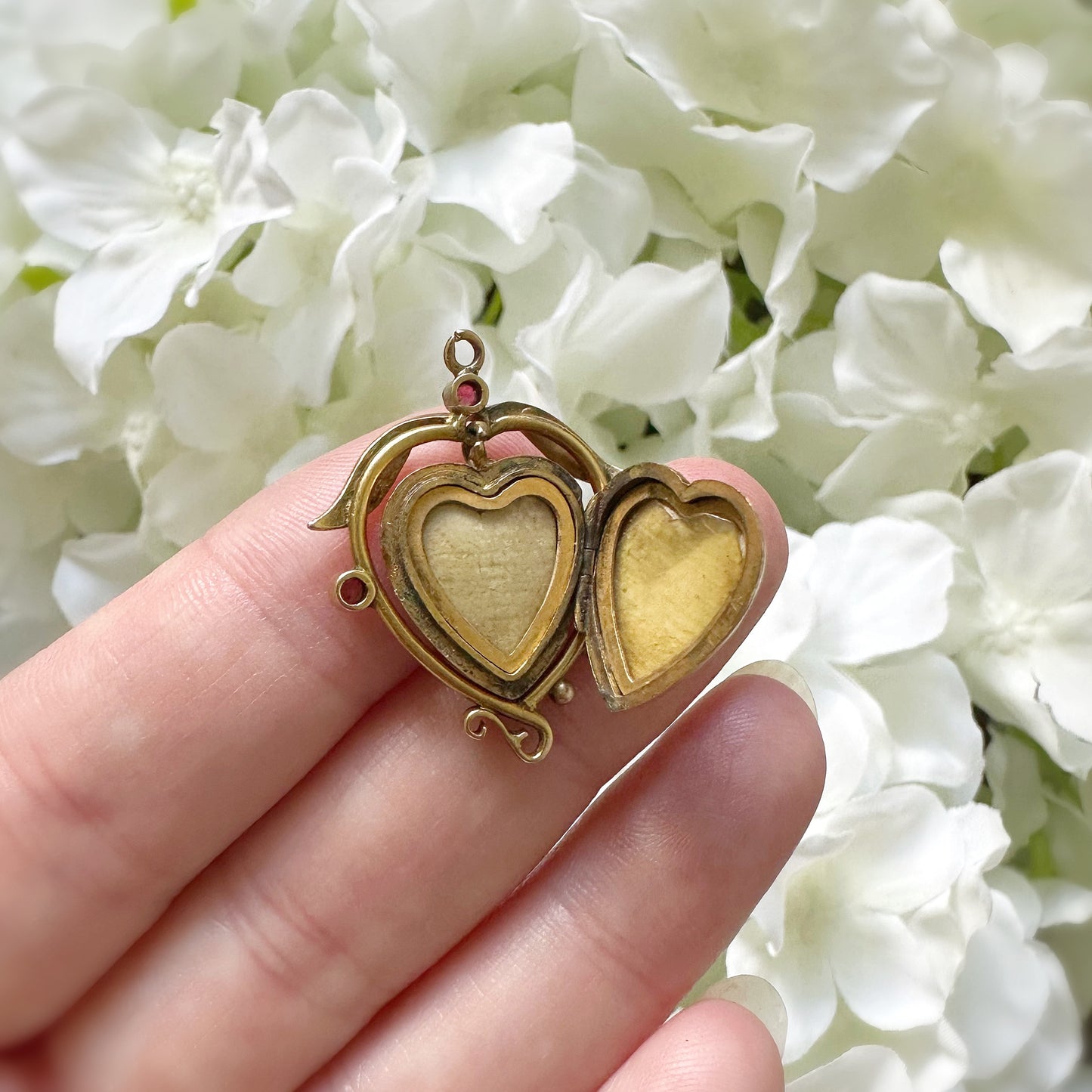 Madeline Victorian Ruby and Seed Pearl Locket