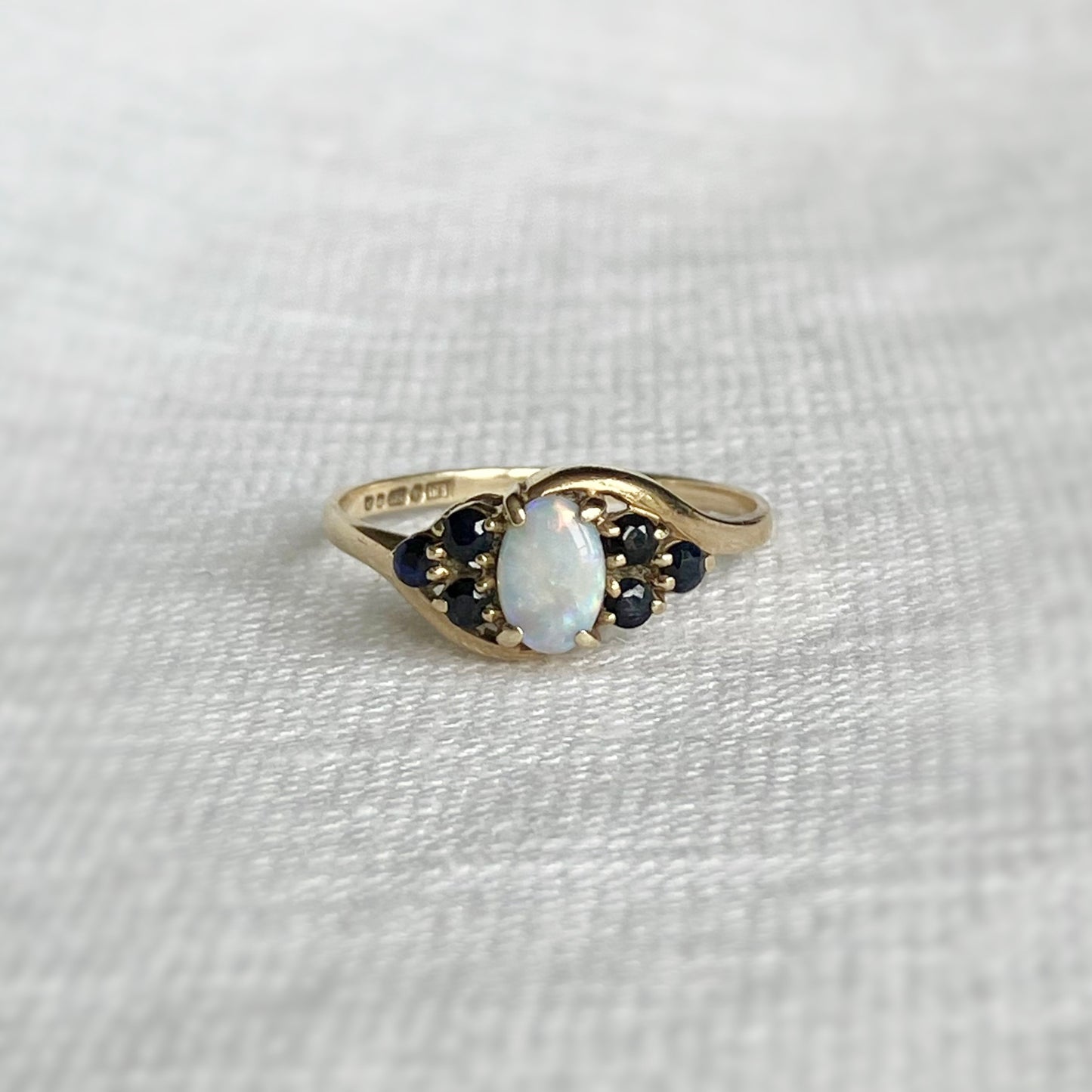 Clara Opal and Sapphire Ring