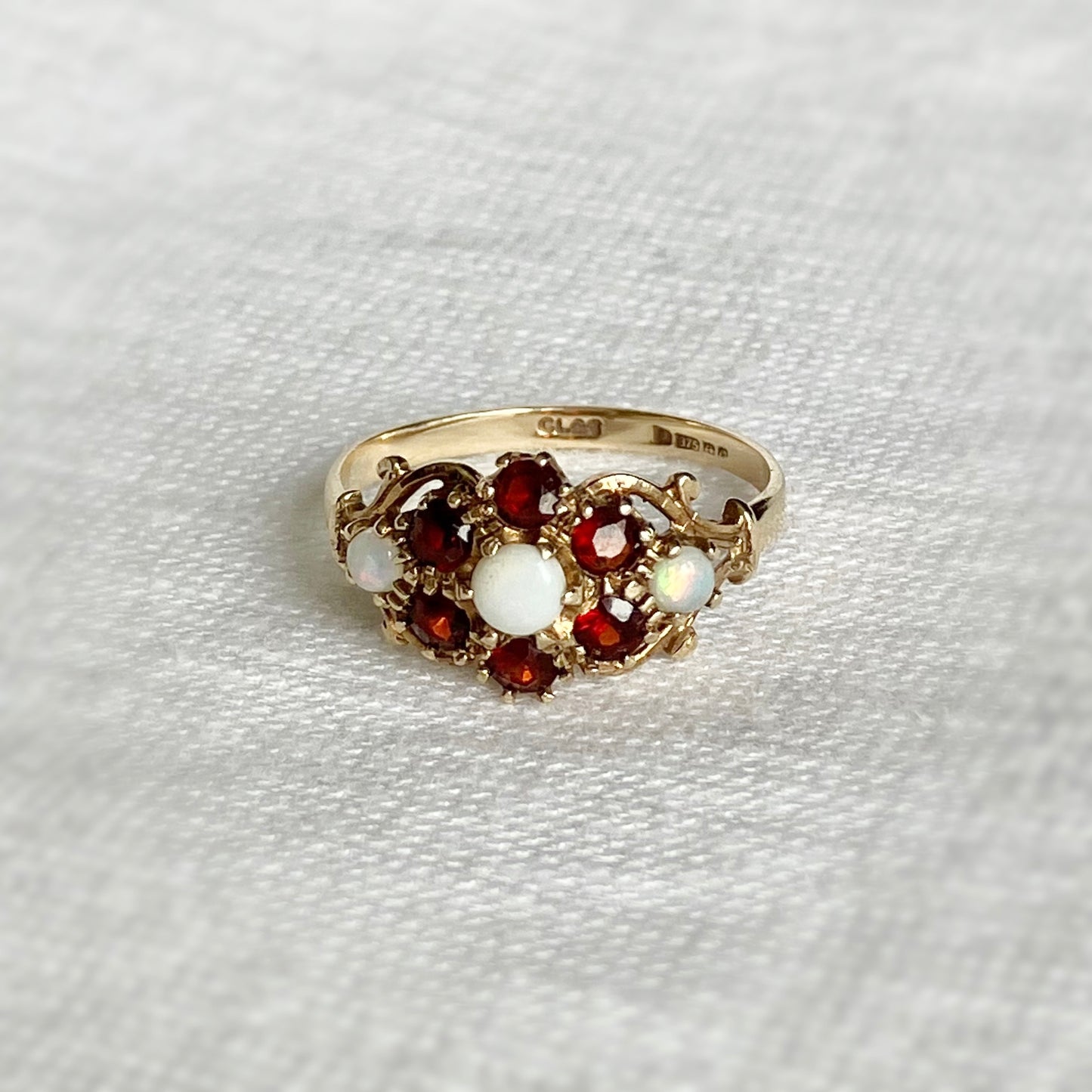 Rosalind Garnet and Opal Ring