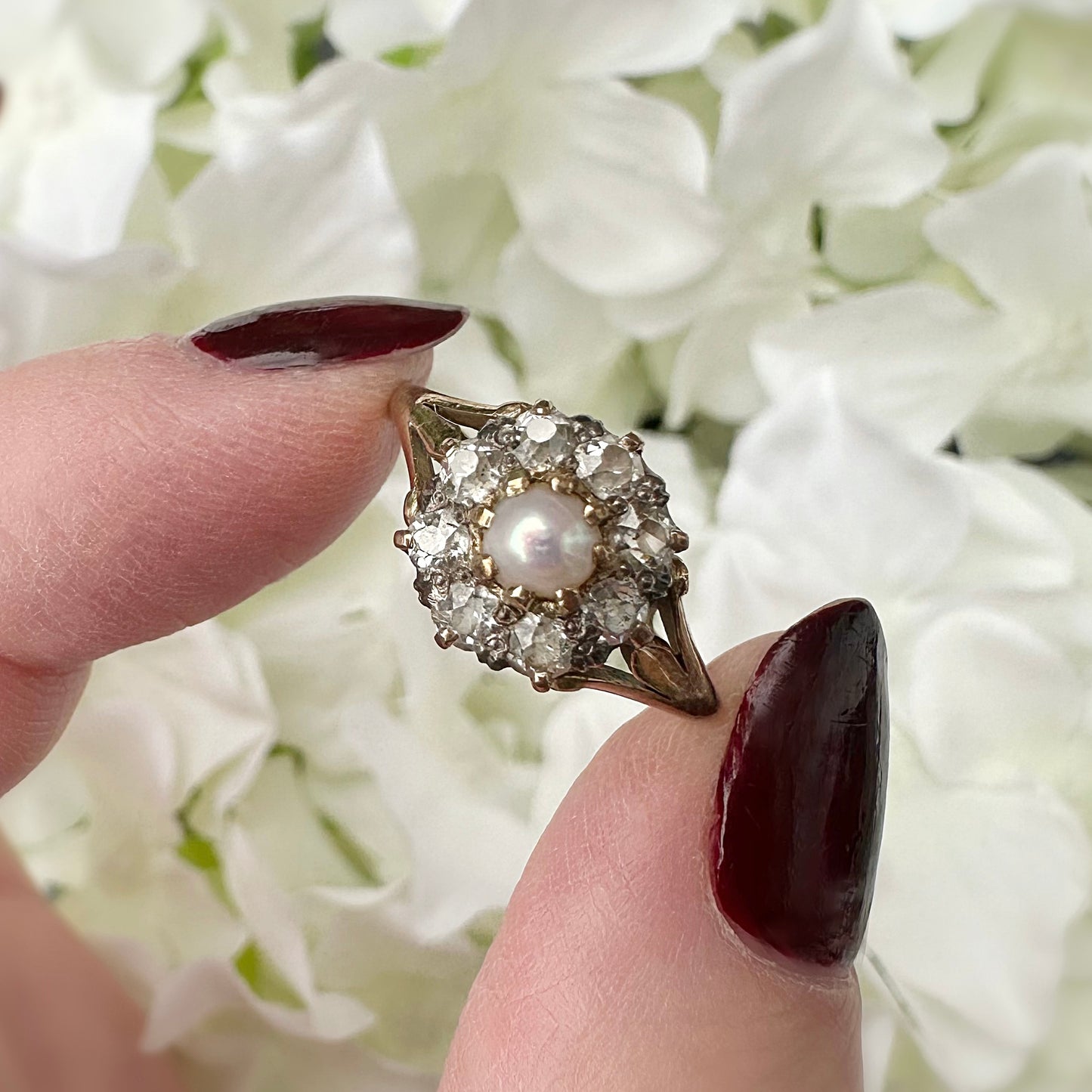 Etienne 15k Victorian Diamond Cluster Ring