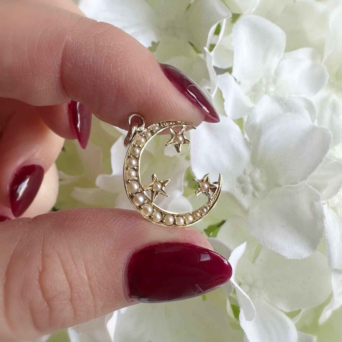 Estelle Victorian Moon Pendant