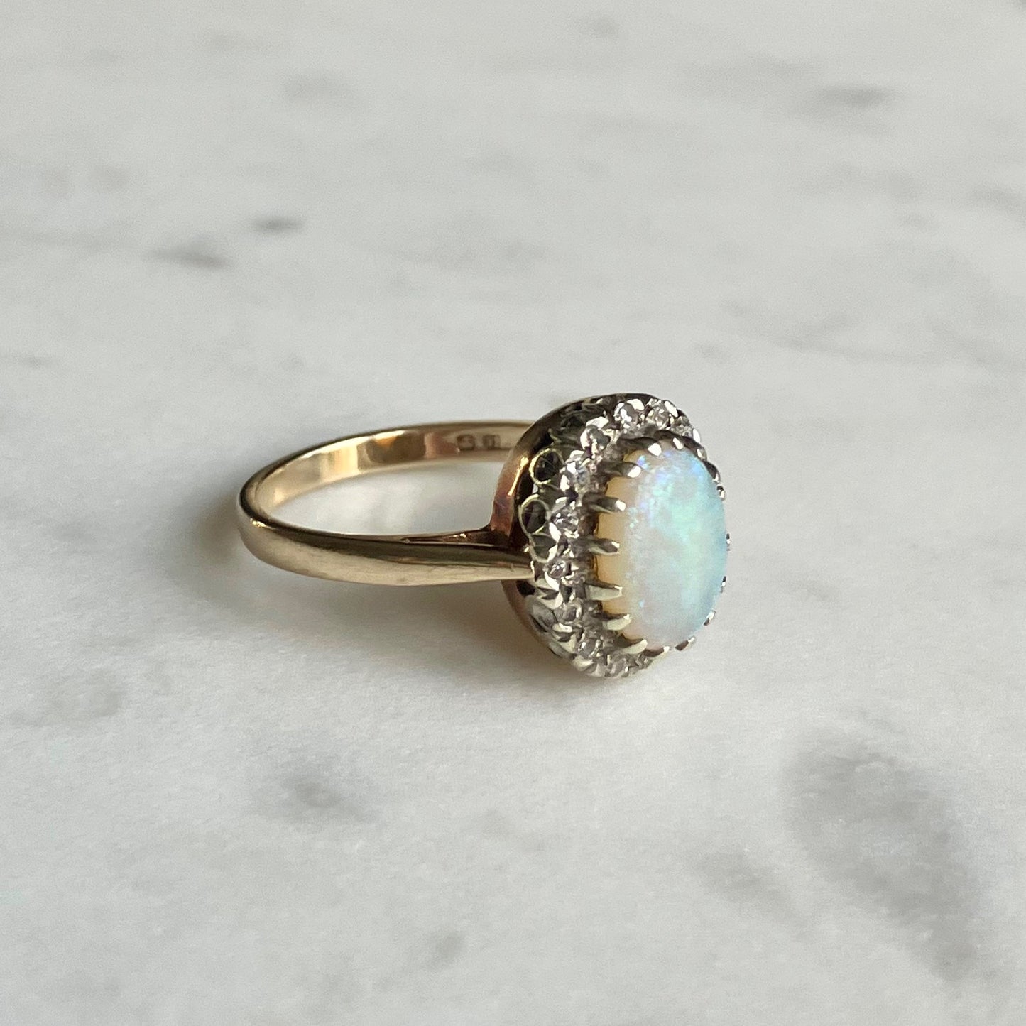 Adaline Opal and Diamond Ring