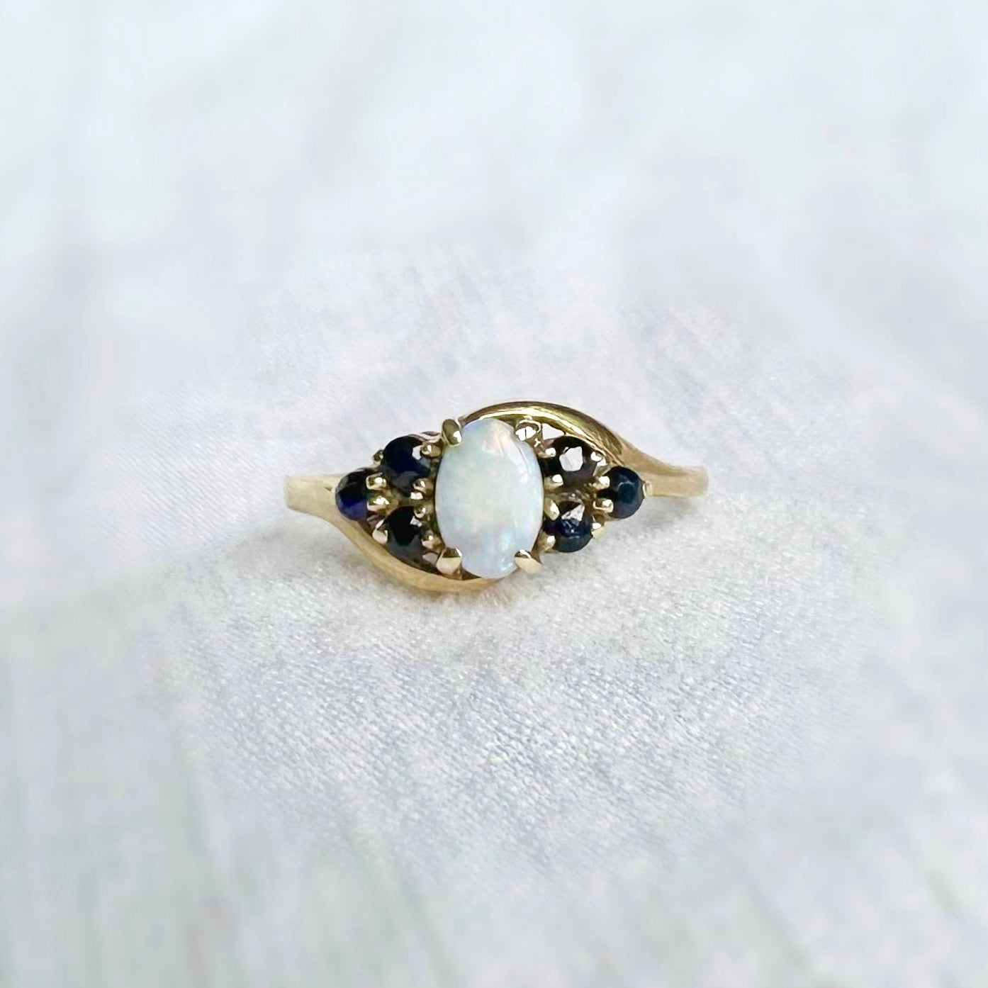 Clara Opal and Sapphire Ring