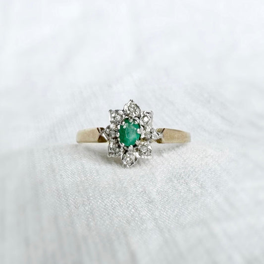 Margot Emerald and Diamond Ring