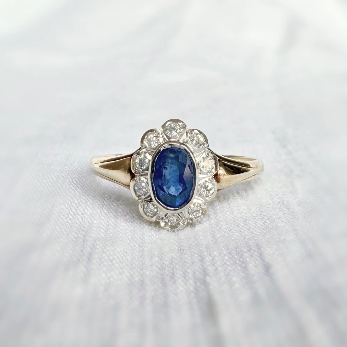 Nancy Diamond and Sapphire Ring