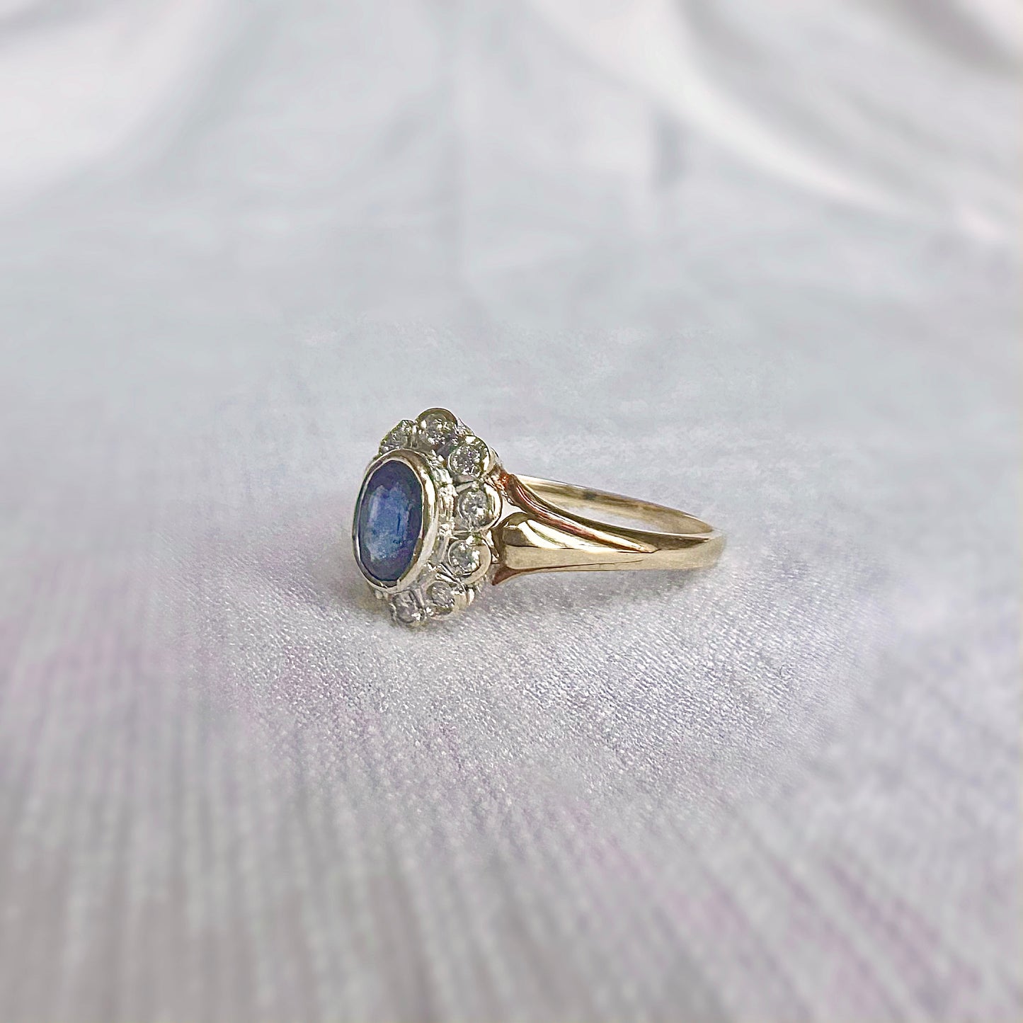 Nancy Diamond and Sapphire Ring