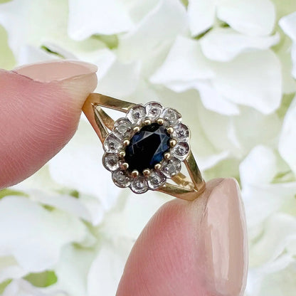 Sybil Sapphire and Diamond Ring Peach and Willow