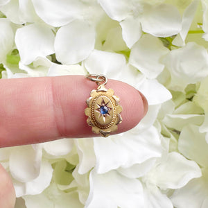 
                  
                    Load image into Gallery viewer, Alba Victorian Starburst Sapphire Charm
                  
                