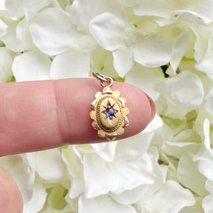 
                  
                    Load image into Gallery viewer, Alba Victorian Starburst Sapphire Charm
                  
                