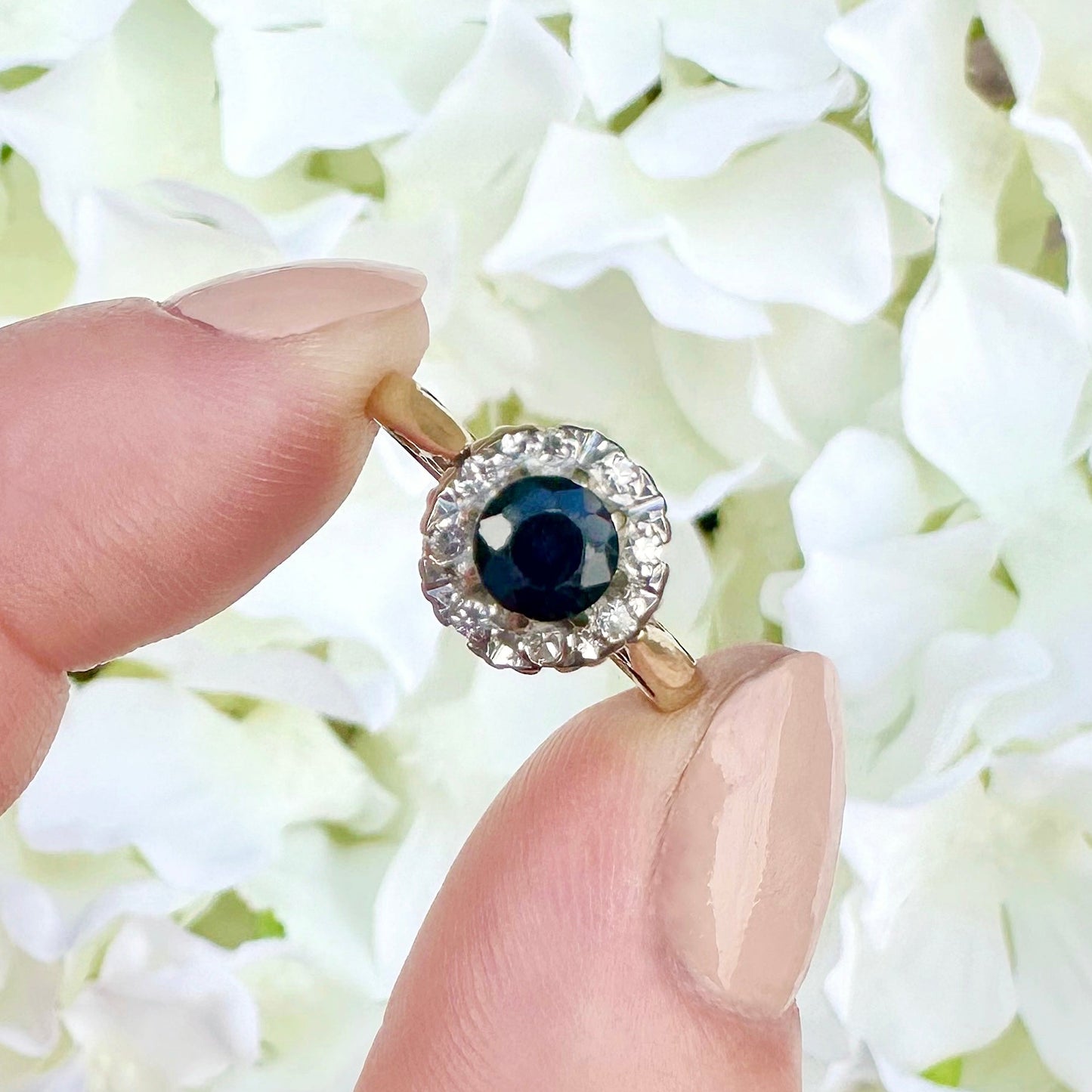 Orla Sapphire and Diamond Cluster Ring