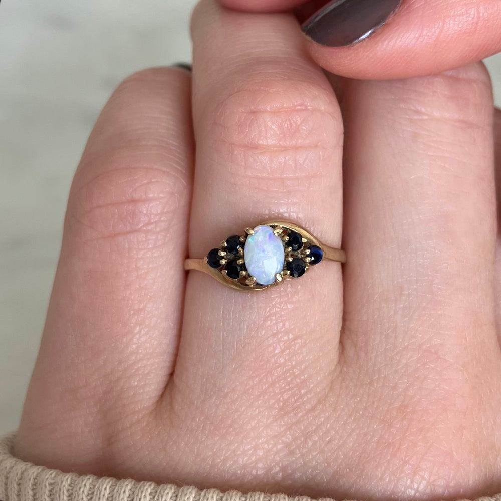 
                  
                    Load image into Gallery viewer, Clara Opal and Sapphire Ring
                  
                
