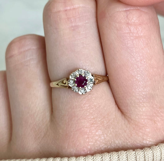 Amara Ruby and Diamond Ring