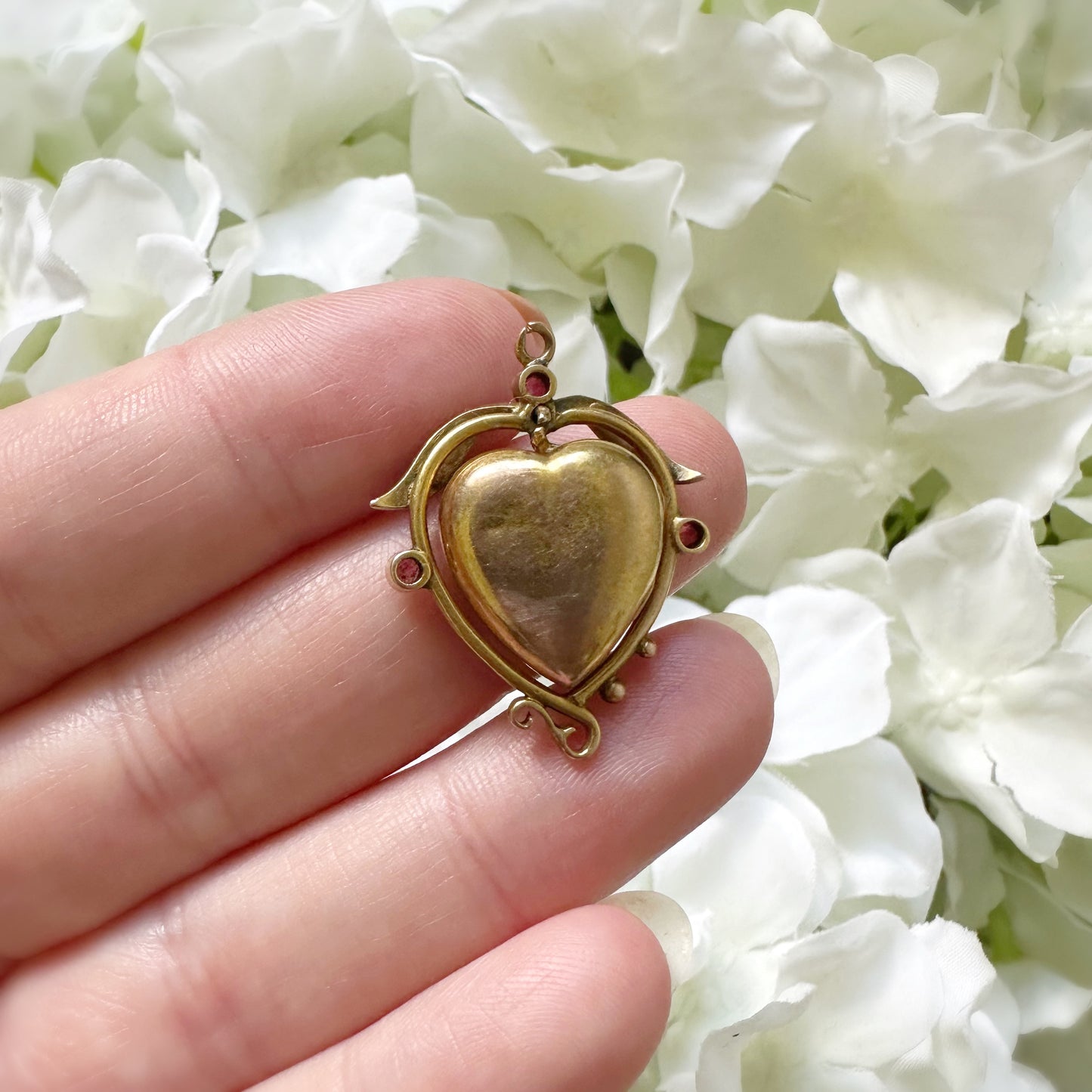 Madeline Victorian Ruby and Seed Pearl Locket