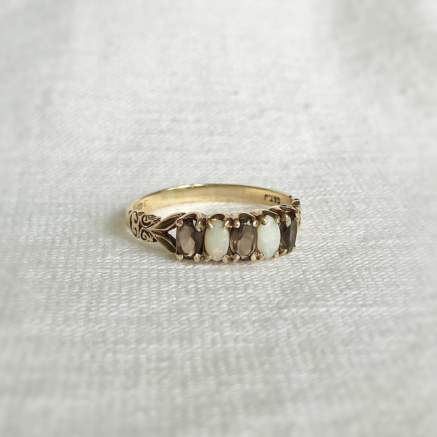 Orla Opal and Smokey Quartz Ring