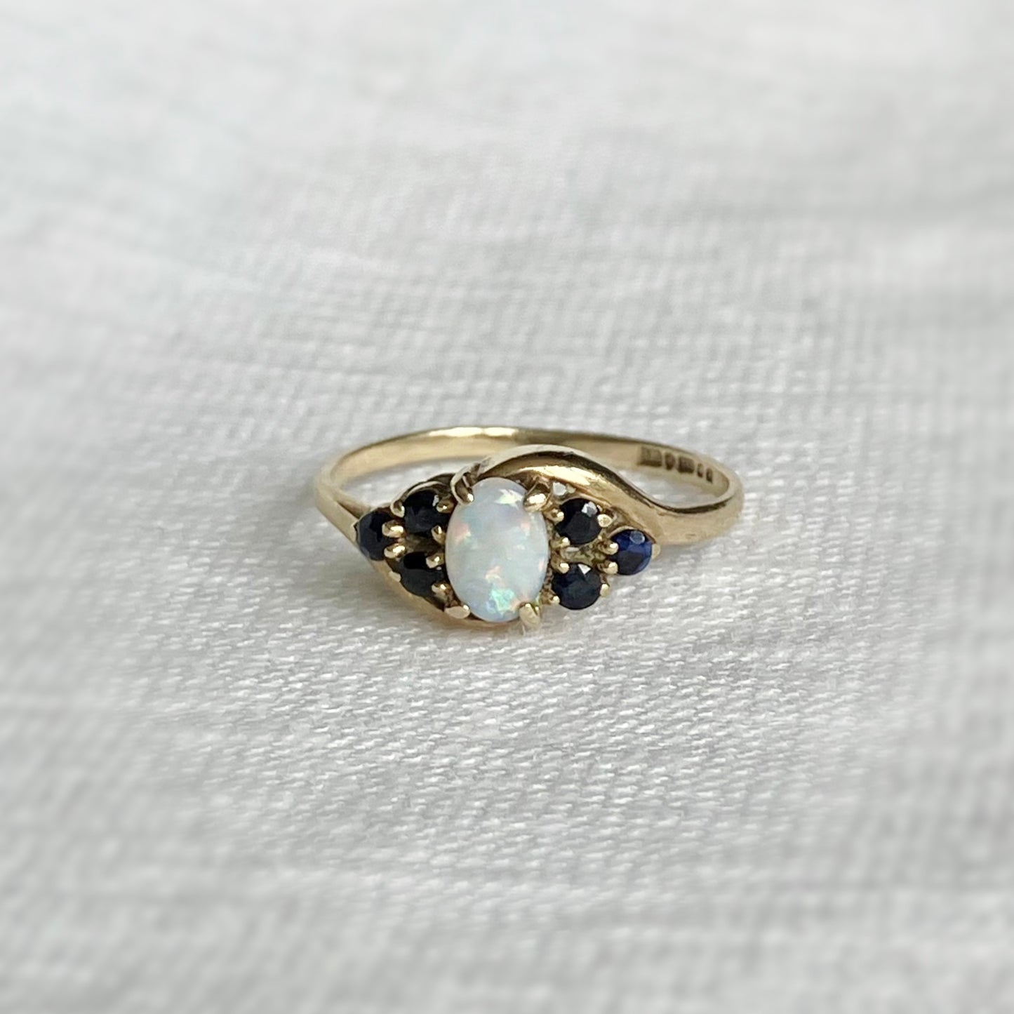 Clara Opal and Sapphire Ring