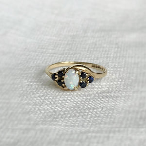 
                  
                    Load image into Gallery viewer, Clara Opal and Sapphire Ring
                  
                