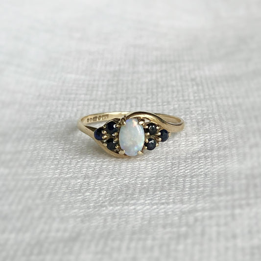 Clara Opal and Sapphire Ring