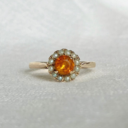 Marni Citrine and Pearl Ring