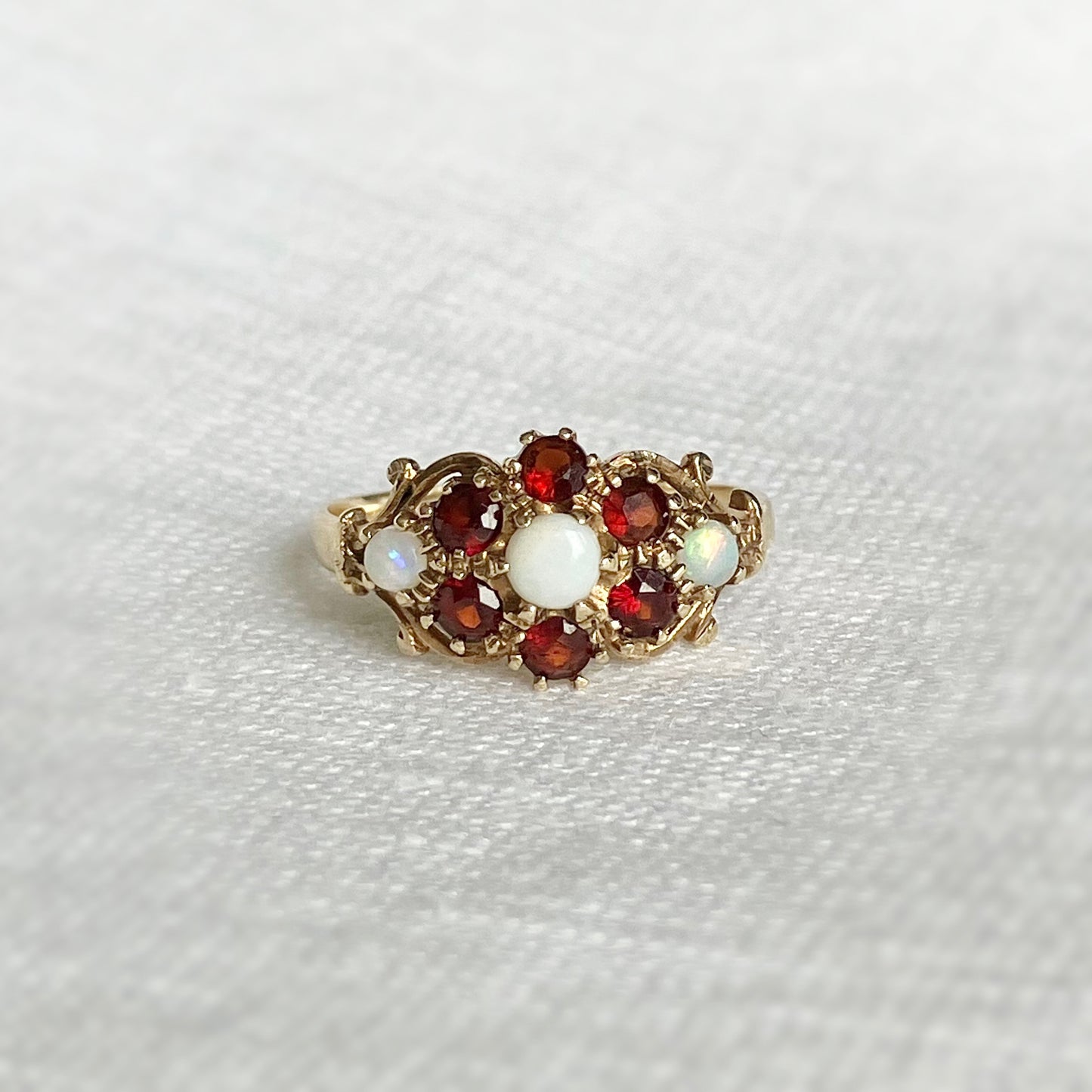 Rosalind Garnet and Opal Ring