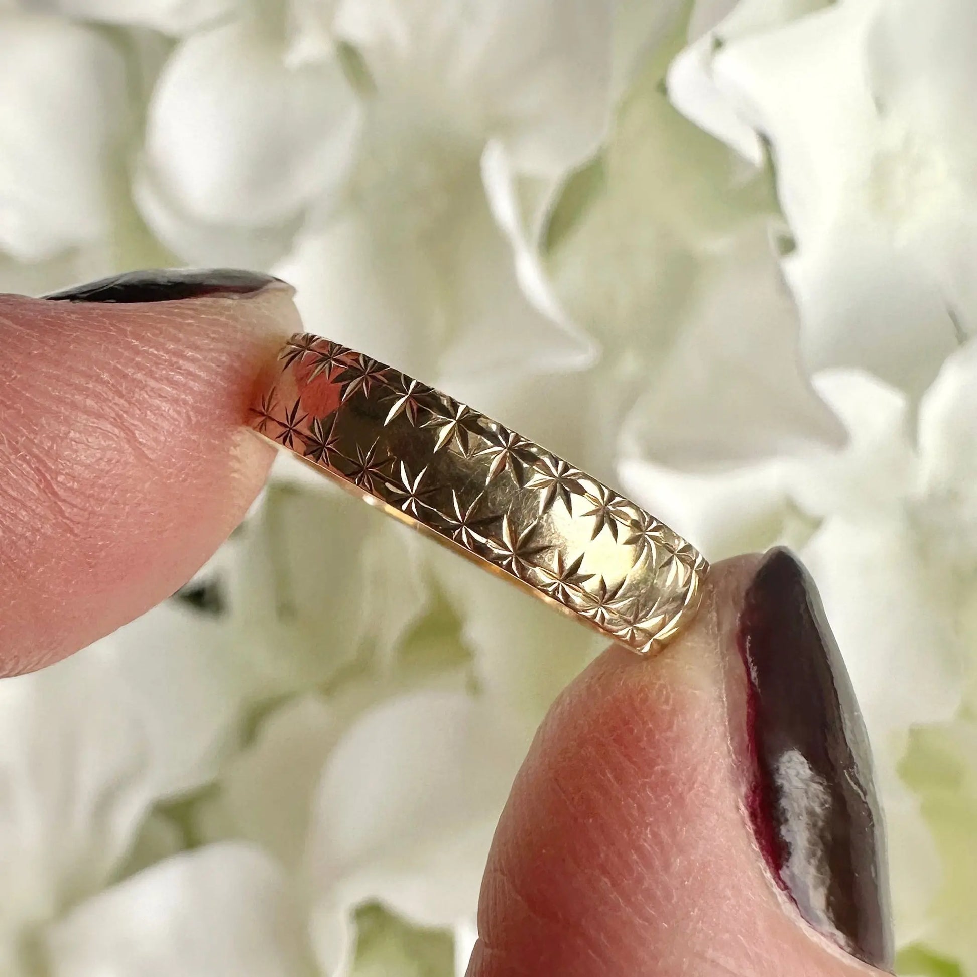 Demie 9k Star Band Ring Peach and Willow