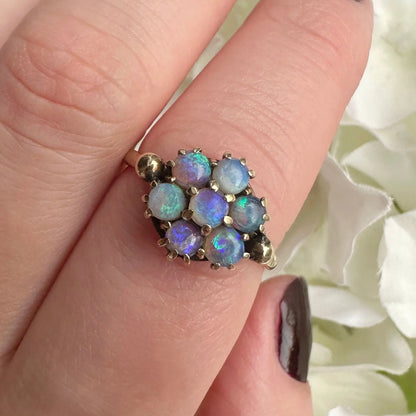 Madison Vintage Opal Cluster Ring Peach and Willow