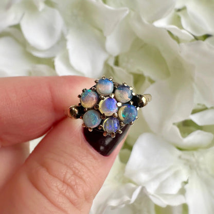 Madison Vintage Opal Cluster Ring Peach and Willow