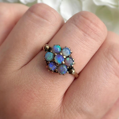 Madison Vintage Opal Cluster Ring Peach and Willow