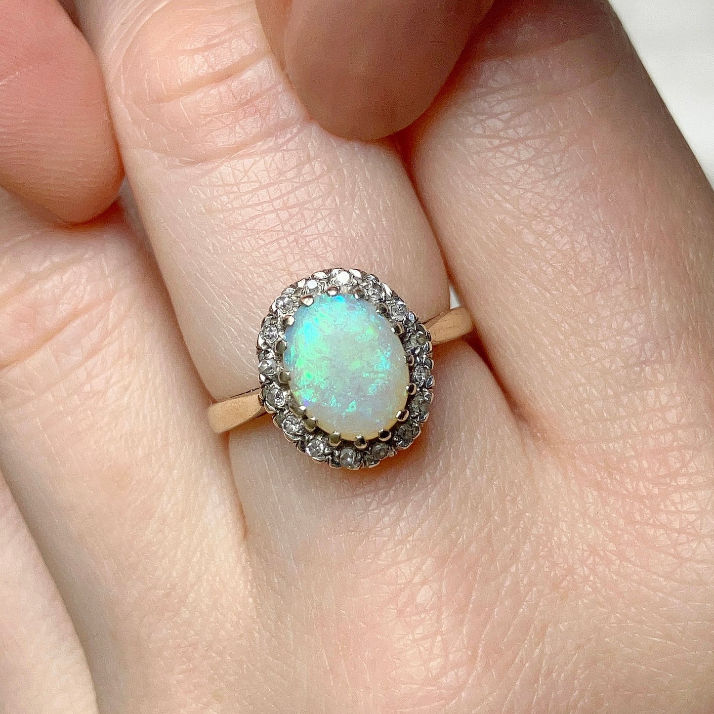 Adaline Opal and Diamond Ring