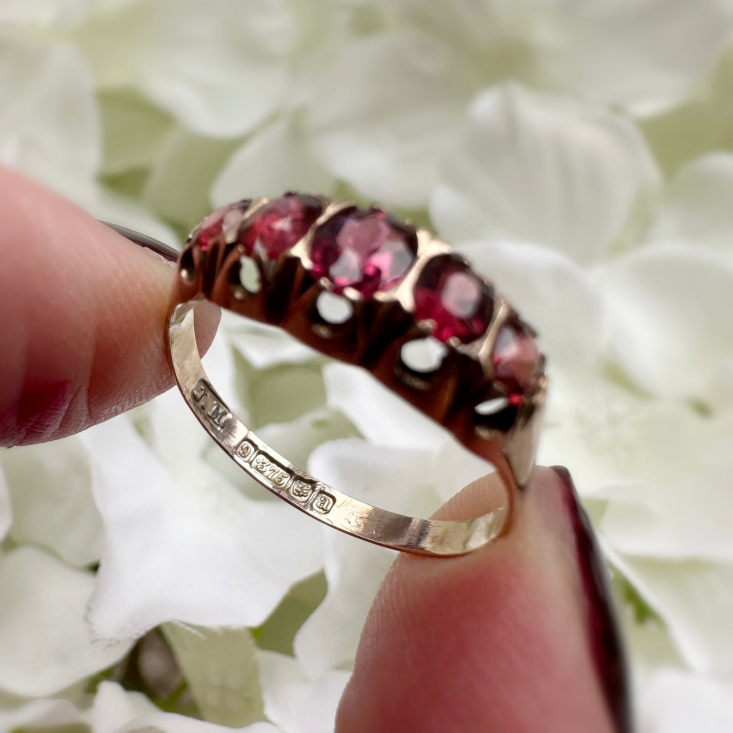 Ophelia 9ct Edwardian Garnet Ring