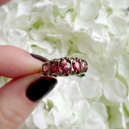 Ophelia 9ct Edwardian Garnet Ring