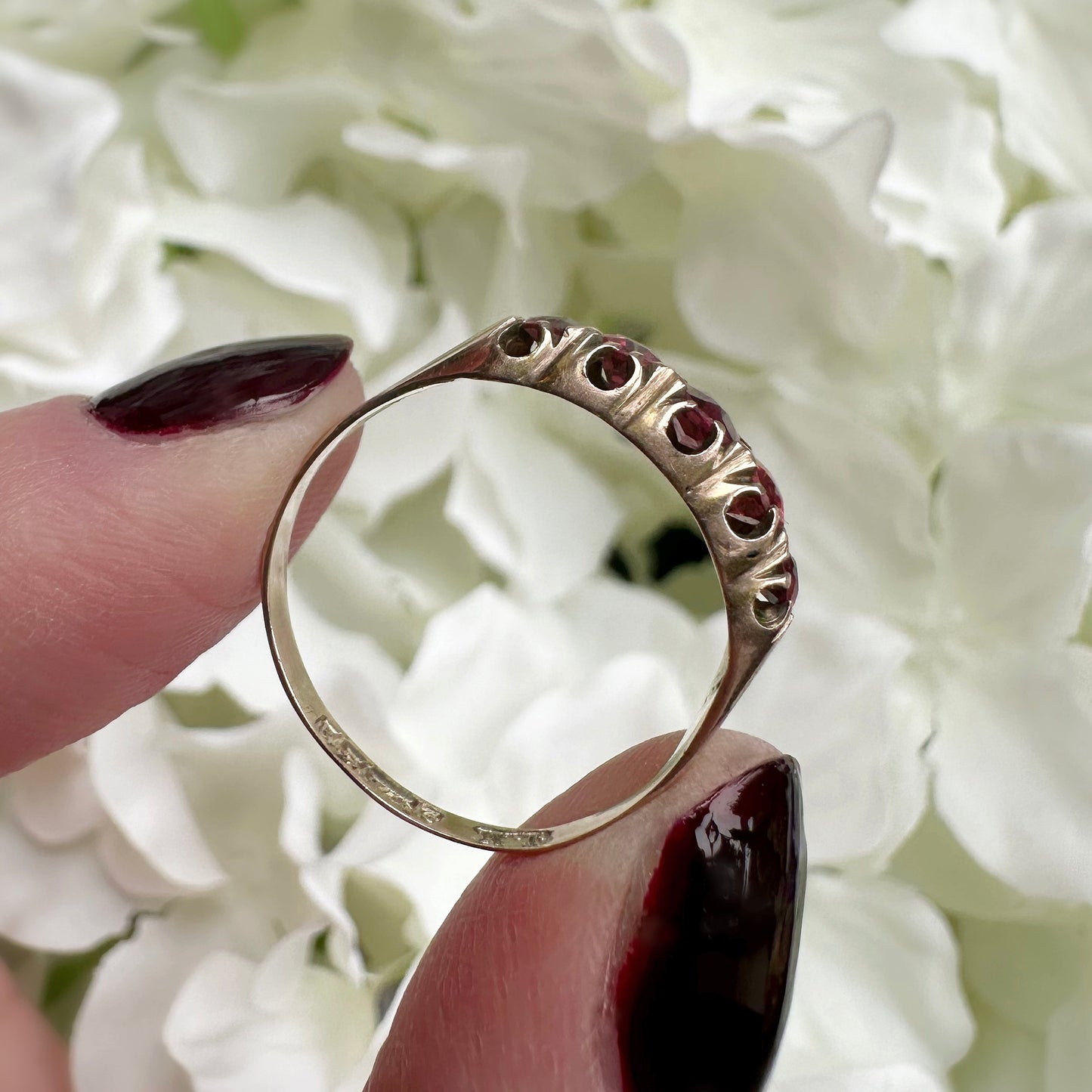 Ophelia 9ct Edwardian Garnet Ring