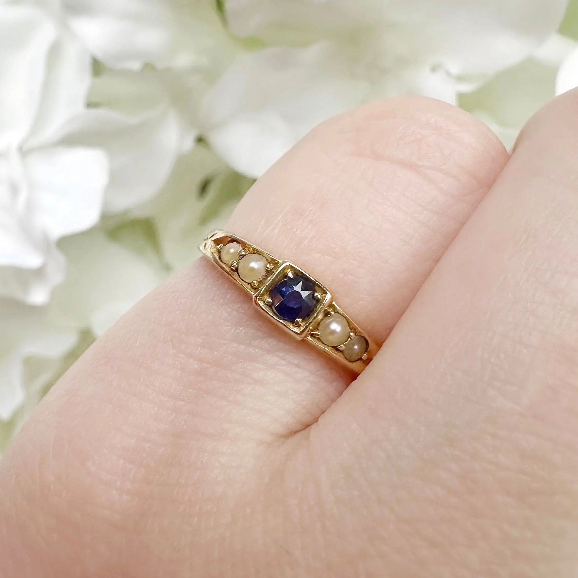 Claudette 18ct Edwardian Ring Peach and Willow