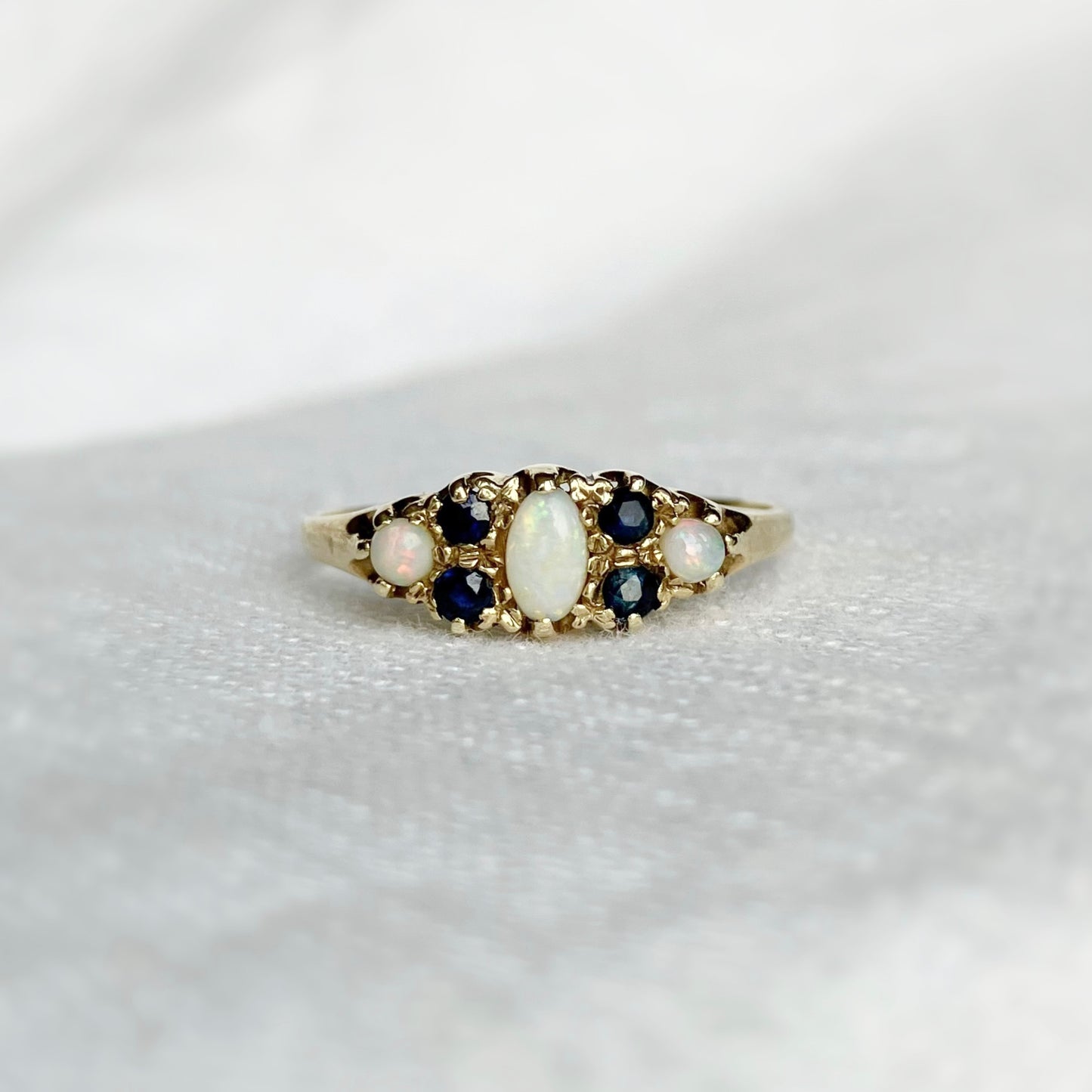 Tabitha Opal and Sapphire Ring
