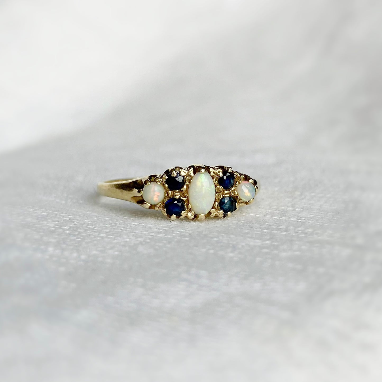 Tabitha Opal and Sapphire Ring