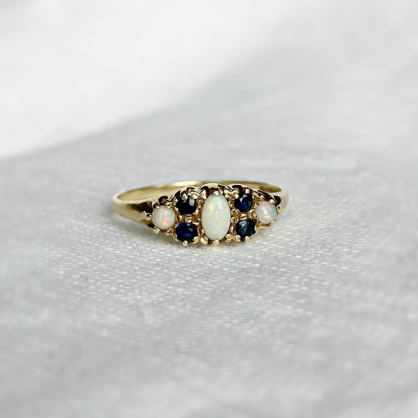 Tabitha Opal and Sapphire Ring