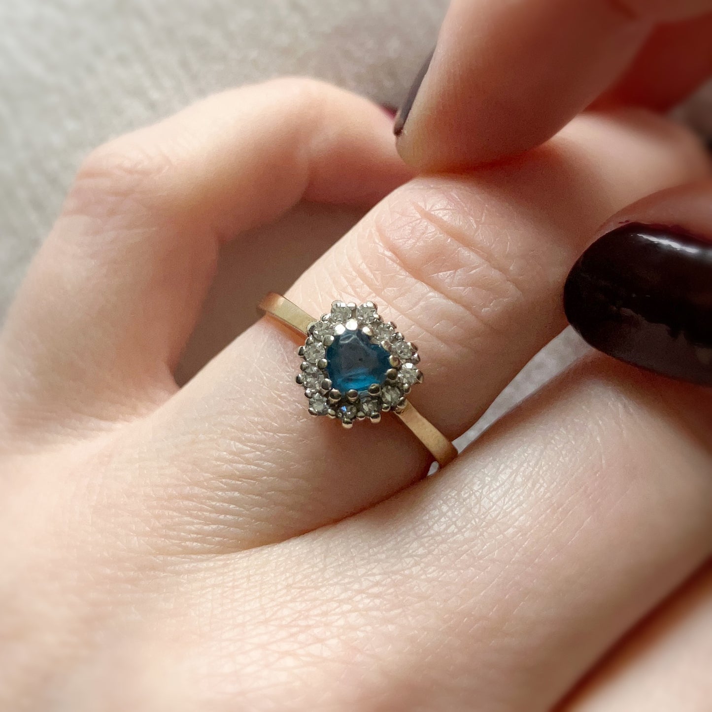 Elodie Topaz and Diamond Ring