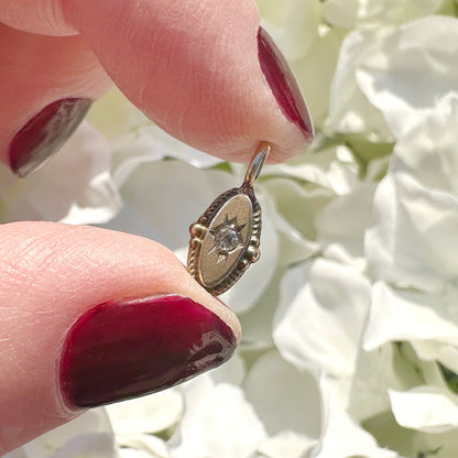 9ct gold Etruscan antique pendant charm