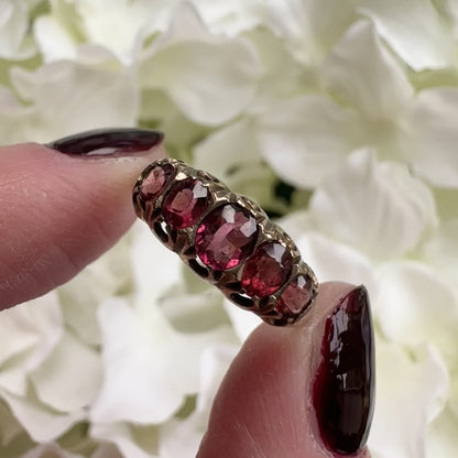 Ophelia 9ct Edwardian Garnet Ring