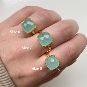 
                  
                    Load image into Gallery viewer, Aqua Chalcedony Ring - Size 6
                  
                