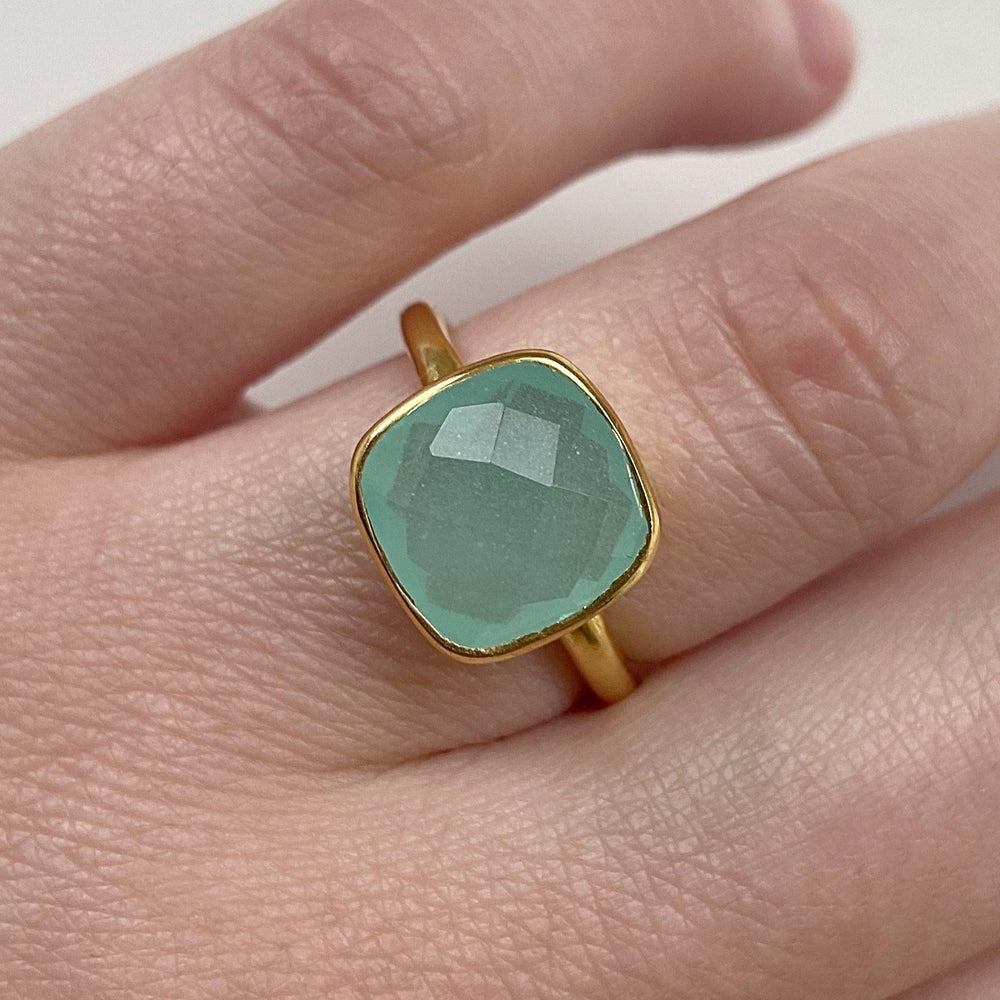 
                  
                    Load image into Gallery viewer, Aqua Chalcedony Ring - Size 6
                  
                