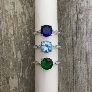
                  
                    Load image into Gallery viewer, Esme Emerald Solitaire Ring
                  
                