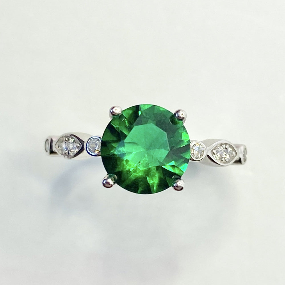 Esme Emerald Solitaire Ring