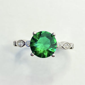 
                  
                    Load image into Gallery viewer, Esme Emerald Solitaire Ring
                  
                