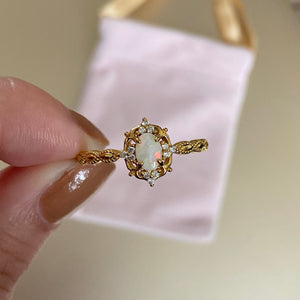 
                  
                    Load image into Gallery viewer, Dahlia Opal Ring Gold
                  
                