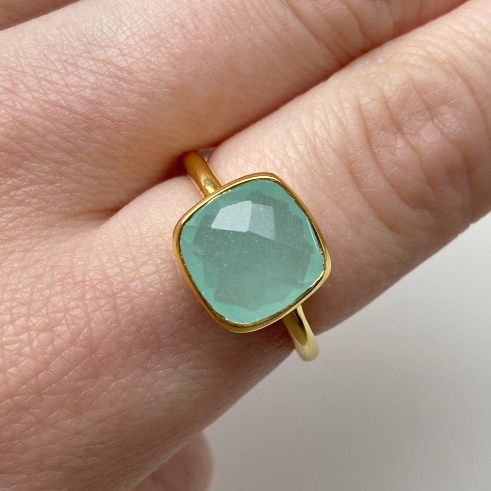 
                  
                    Load image into Gallery viewer, Aqua Chalcedony Ring - Size 8
                  
                